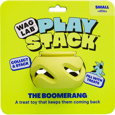 Waglab the Boomerang Play Stack for Dogs, Green, SM - Interactive
