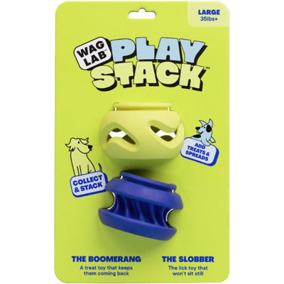 Waglab the 2-Pack Play Stack for Dogs, Multi, LG - Interactive