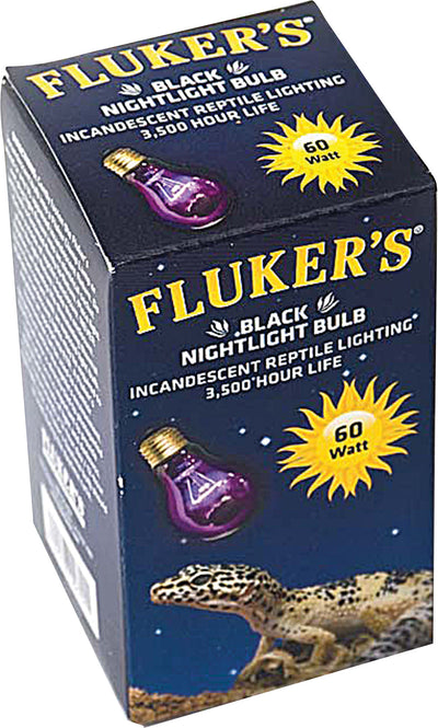 Fluker's Black Nightlight Bulb, 60 Watt - Incandescent