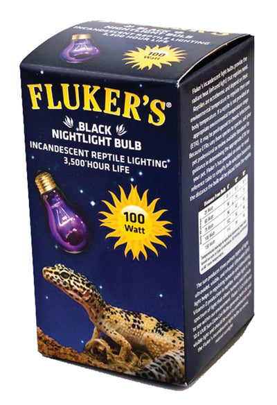 Fluker's Black Nightlight Bulb, 100 Watt - Incandescent