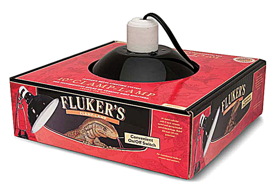 Fluker's Ceramic Clamp Lamp w/ Switch, 10 in - Domes