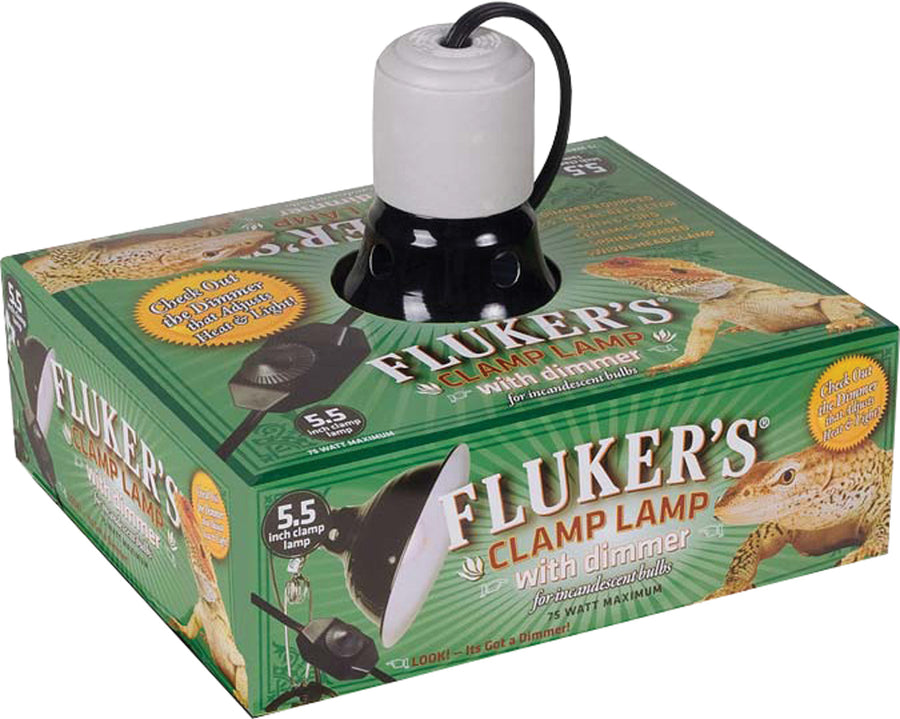 Fluker's Ceramic Clamp Lamp w/ Dimmer, 5.5 in - Domes