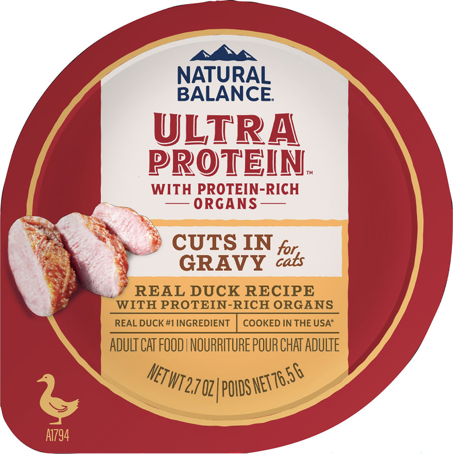 Natural Balance Nb Ultra Protein Cuts in Gravy Wet Cat Food, Duck, 2.7 oz - Canned