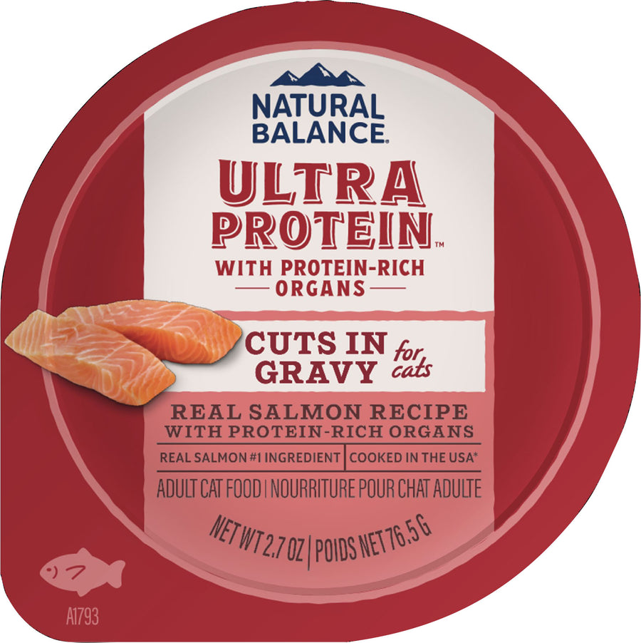Natural Balance Nb Ultra Protein Cuts in Gravy Wet Cat Food, Salmon, 2.7 oz - Canned