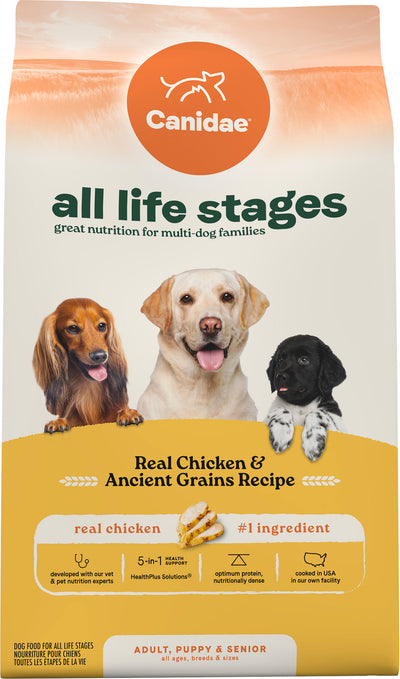 Canidae All Life Stages Premium Dog Food, Chicken/Ancient Grains, 27 lb - Pet