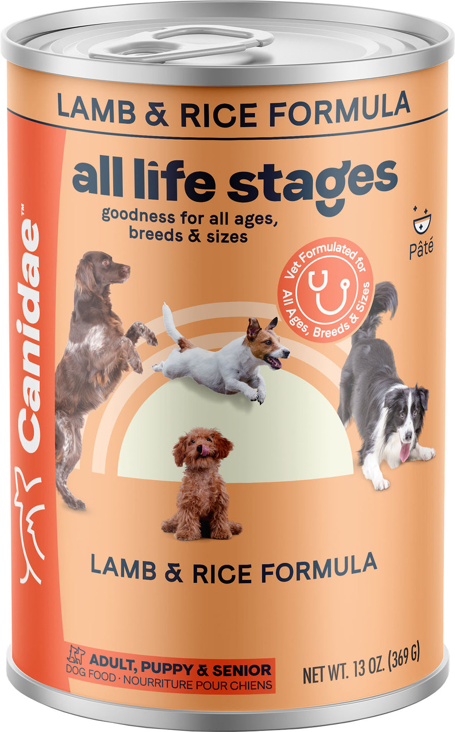 Canidae All Life Stages Canned Dog Food, Lamb/Rice, 13 oz