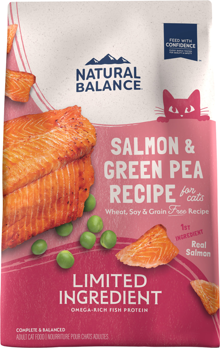 Natural Balance Nb Limited Ingredient Cat Food, Salmon/Green Pea, 4 lb - Dry