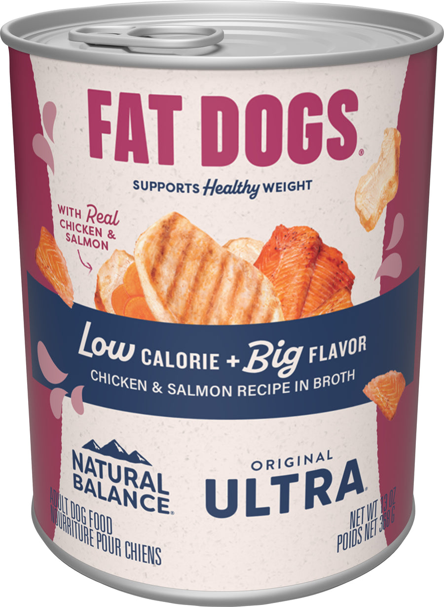 Natural Balance Nb Ultra Fat Dogs Pate Canned Dog Food, Chicken/Salmon, 13 oz