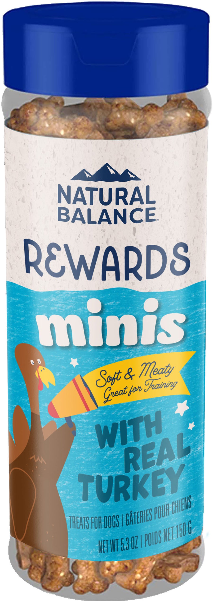 Natural Balance Nb Rewards Minis Dog Treats, Turkey, 5.3 oz - Edible Bones & Biscuits