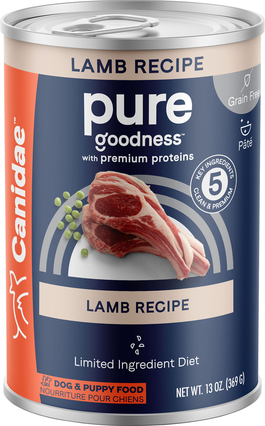 Canidae Pure Canned Grain Free Dog Food, Lamb, 13 oz