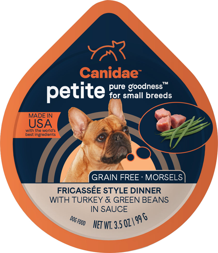 Canidae Pure Petite SM Breed Morsel Grain Free Dog Food, Turkey/Green Bean, 3.5 oz - Canned