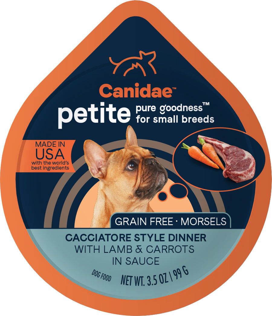 Canidae Pure Petite SM Breed Morsel Grain Free Dog Food, Lamb/Carrots, 3.5 oz - Canned