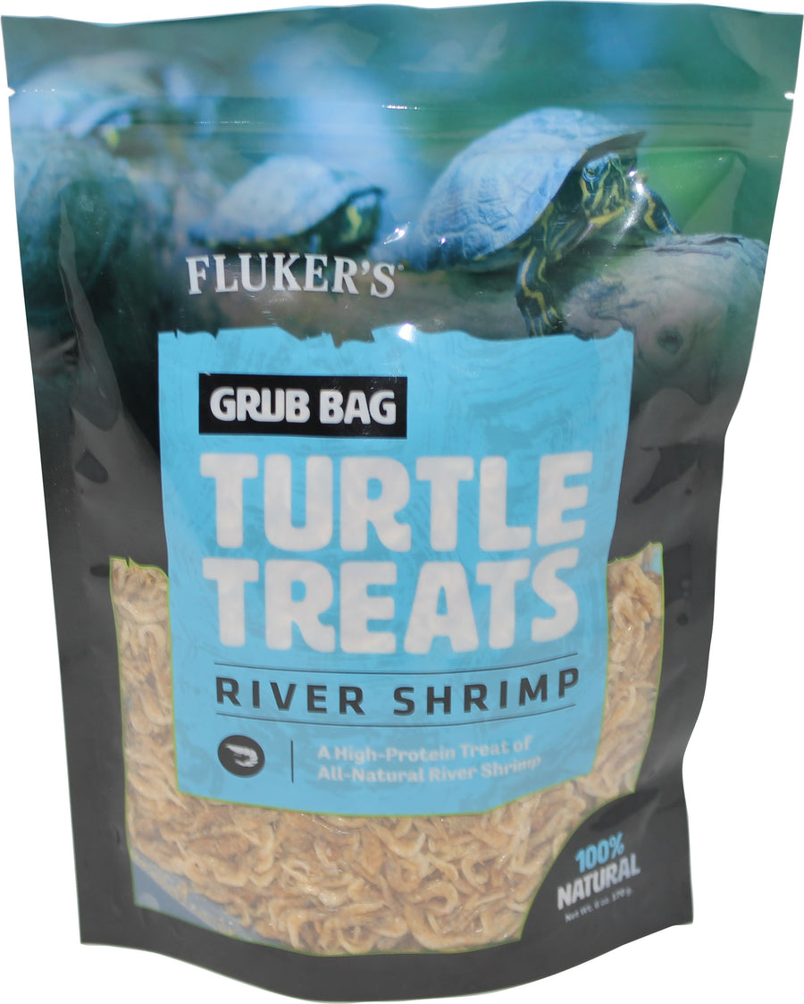 Fluker's Grub Bag Turtle Treat, River Shrimp, 6 oz - Turtle/Tortoise