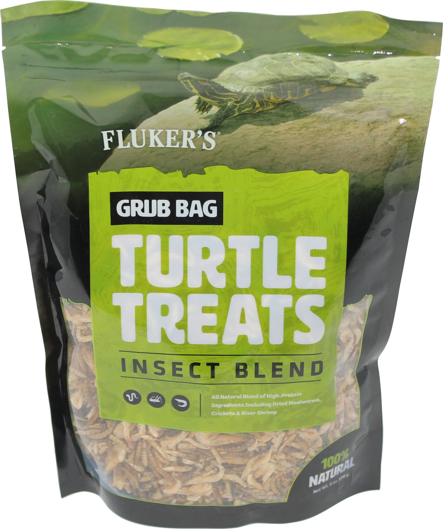 Fluker's Grub Bag Turtle Treat, Insect Blend, 6 oz - Turtle/Tortoise