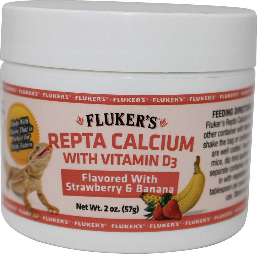 Fluker's Repta Calcium w/ Vitamin d3, Strawberry/Banana, 2 oz - Supplements
