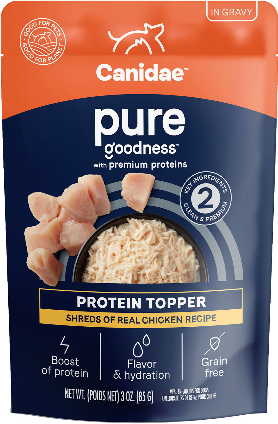 Canidae Pure Goodness Protein Topper, Chicken, 3 oz - Canned