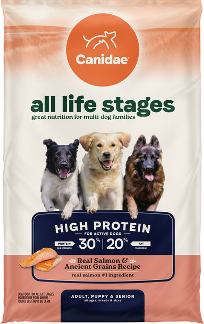 Canidae All Life Stages High Protein Dog Food, Salmon/Ancient Grains, 27 lb - Pet