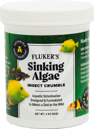 Fluker's Sinking Algae Insect Crumble, 3 oz - Standard