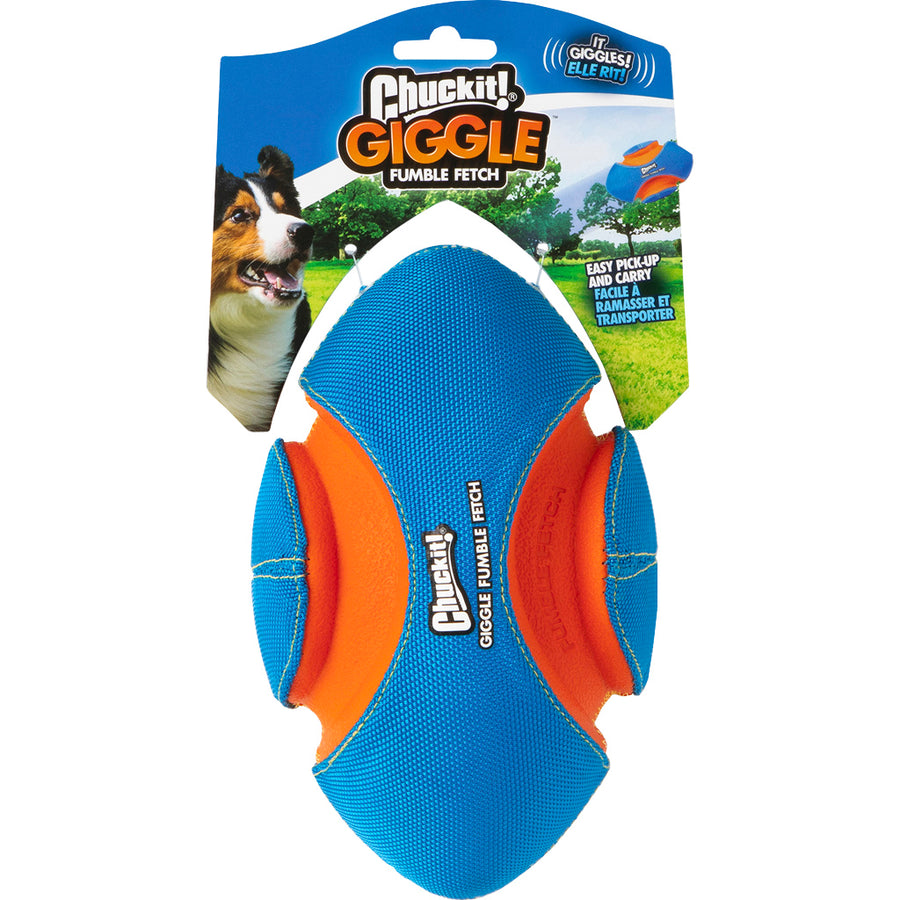 Chuckit! Giggle Fumble Fetch Ball, Blue/Orange, SM - Rubber