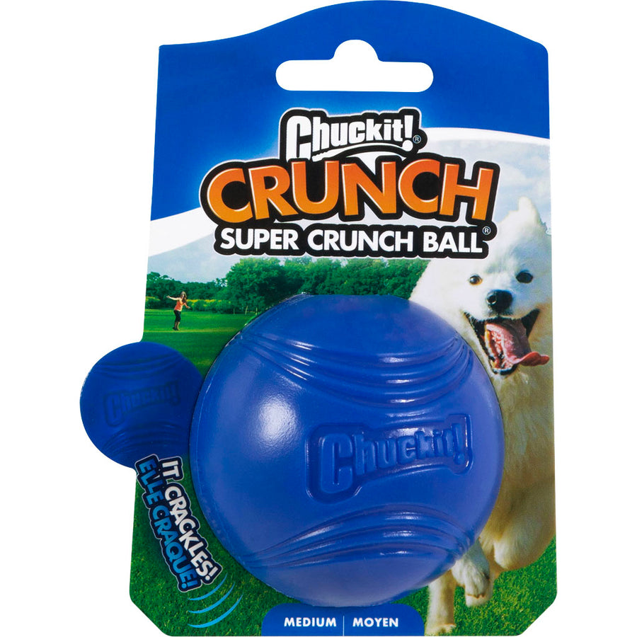 Chuckit! Super Crunch Ball, Blue, MD - Rubber