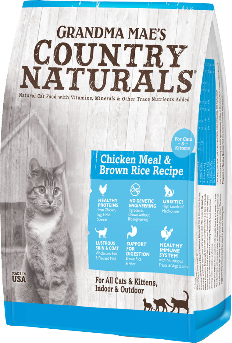 Country Naturals Cat & Kitten Food, Chicken/Brown Rice, 3 lb - Dry