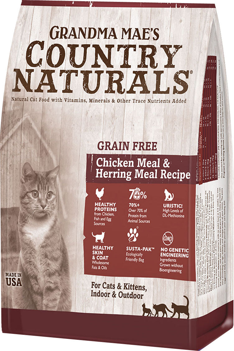 Country Naturals Grain Free Cat & Kitten Food, Chicken/Herring, 6 lb - Dry