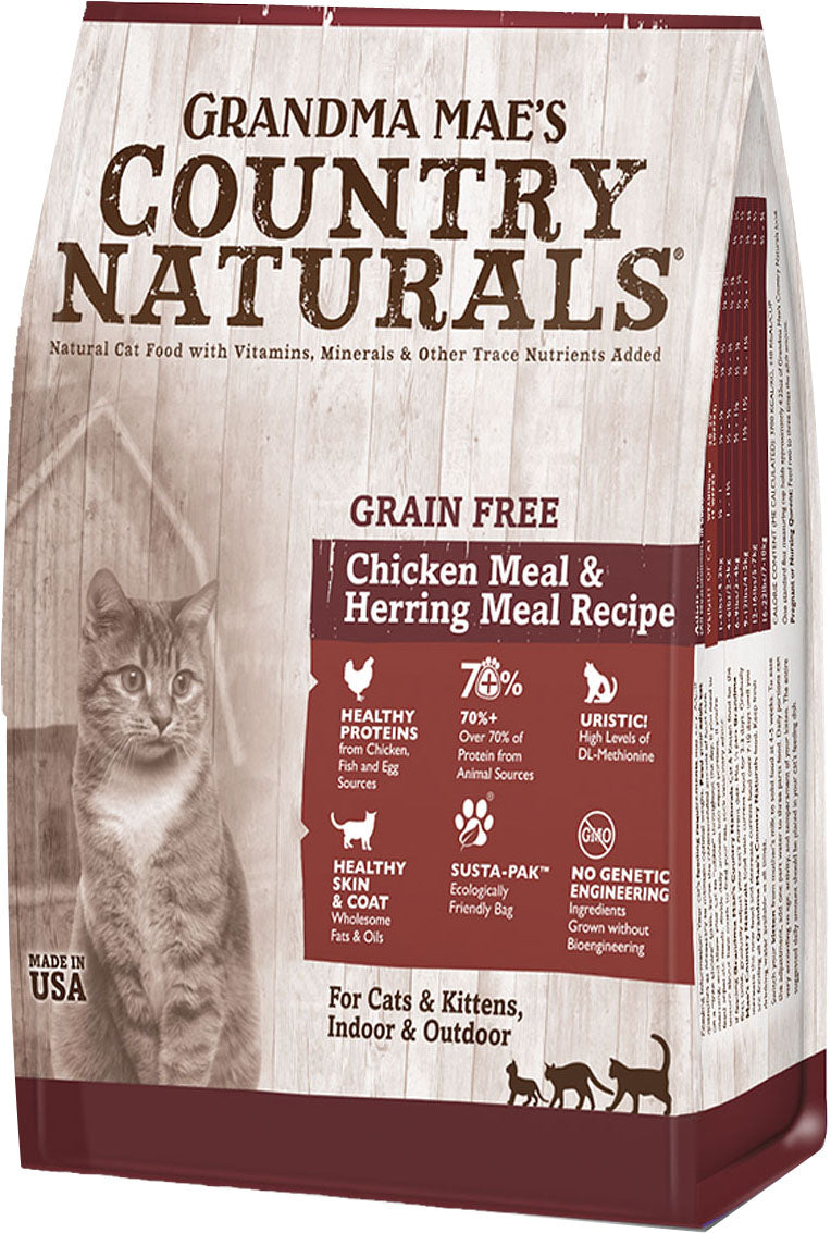Country Naturals Grain Free Cat & Kitten Food, Chicken/Herring, 12 lb - Dry