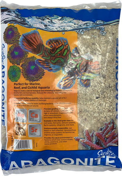 Caribsea Aragonite Aquatic Substrate, Florida Crushed Coral, 15 lb - Marine