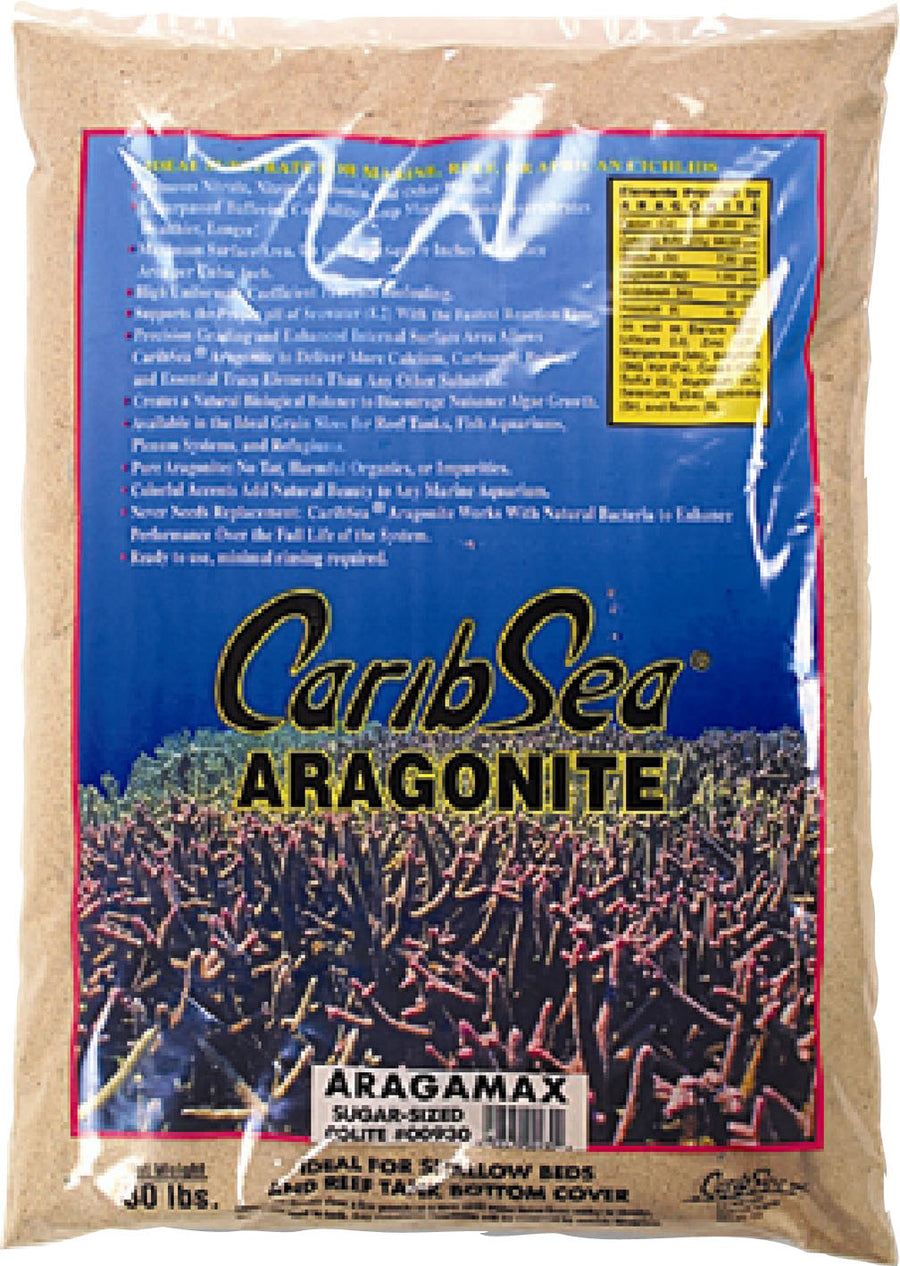 Caribsea Aragonite Aquatic Substrate, Aragamax Sugar Sand, 30 lb - Marine
