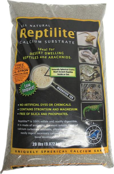 Caribsea Reptilite All Natural Calcium Substrate, Smokey Sands, 20 lb