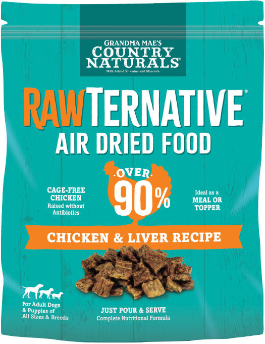 Rawternative Air Dried Dog Food, Chicken/Liver, 1 lb - Dry