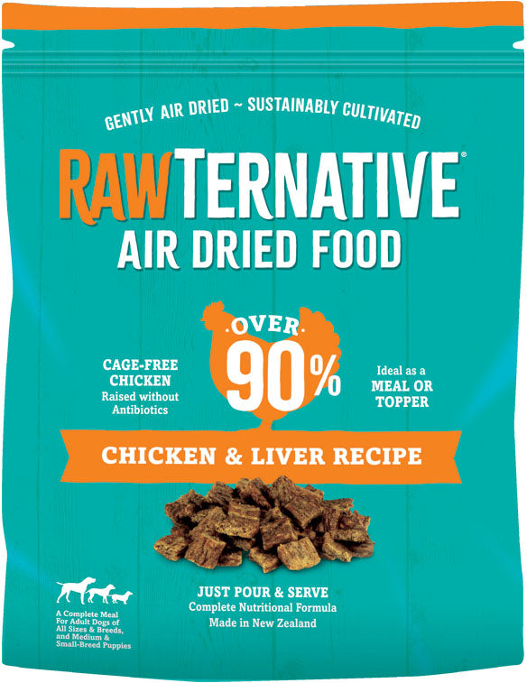 Rawternative Air Dried Dog Food, Chicken/Liver, 5 lb - Dry
