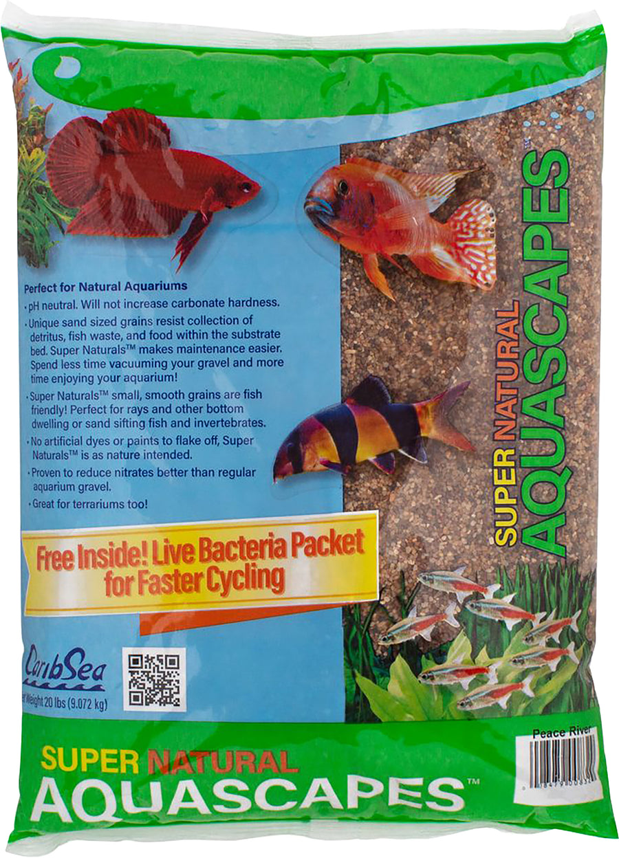 Caribsea Super Naturals Premium Aquarium Substrate, Peace River, 20 lb - Freshwater