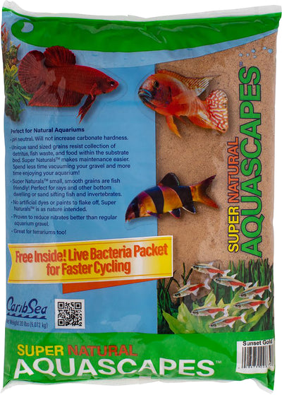 Caribsea Super Naturals Premium Aquarium Substrate, Sunset Gold, 20 lb - Freshwater