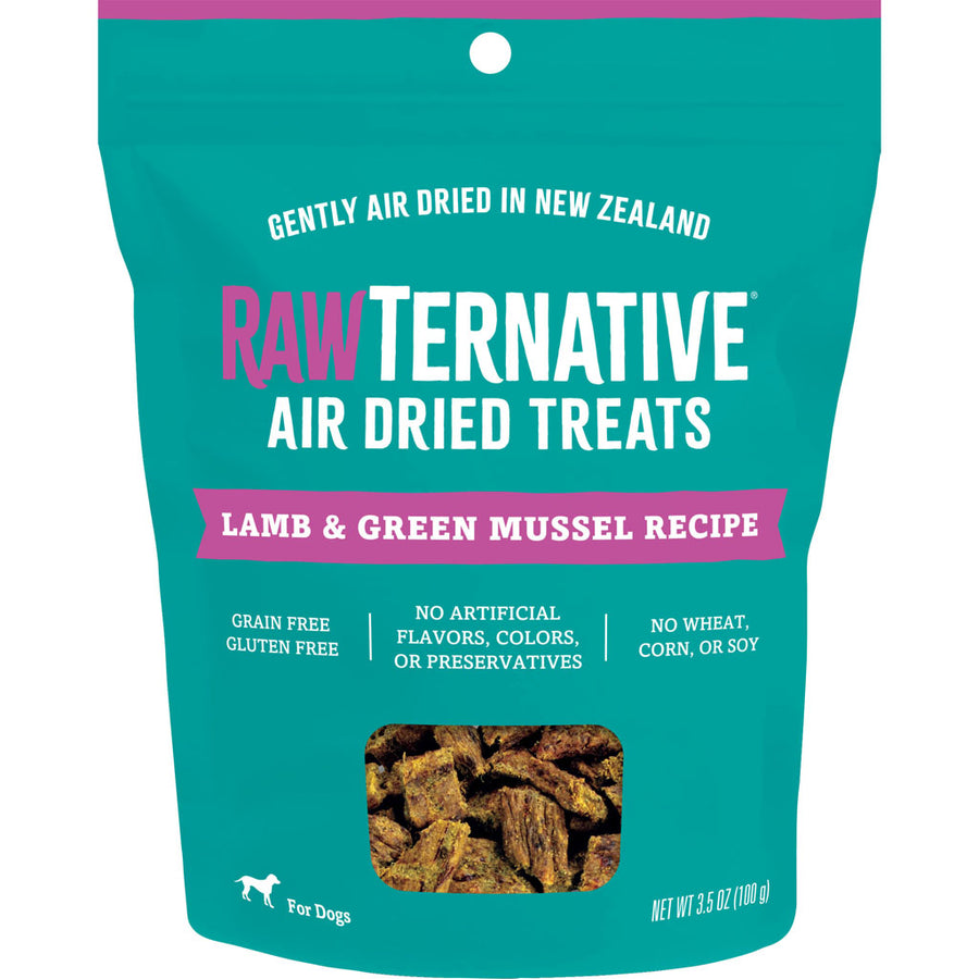 Rawternative Air Dried Dog Treats, Lamb/Green Mussel, 3.5 oz - Soft Treats