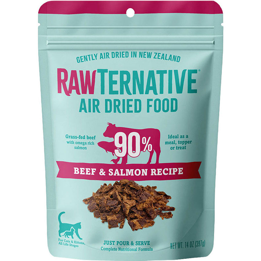 Rawternative Air Dried Cat Food, Beef/Salmon, 14 oz - Dry