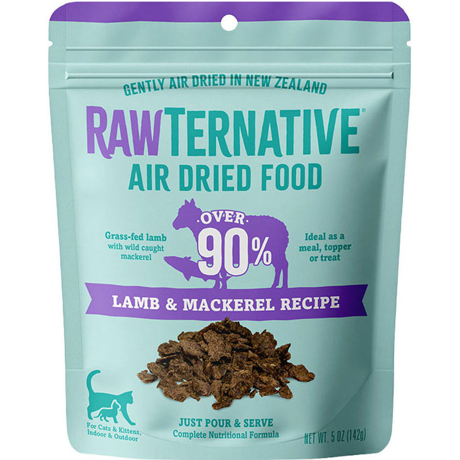 Rawternative Air Dried Cat Food, Lamb/Mackerel, 5 oz - Dry