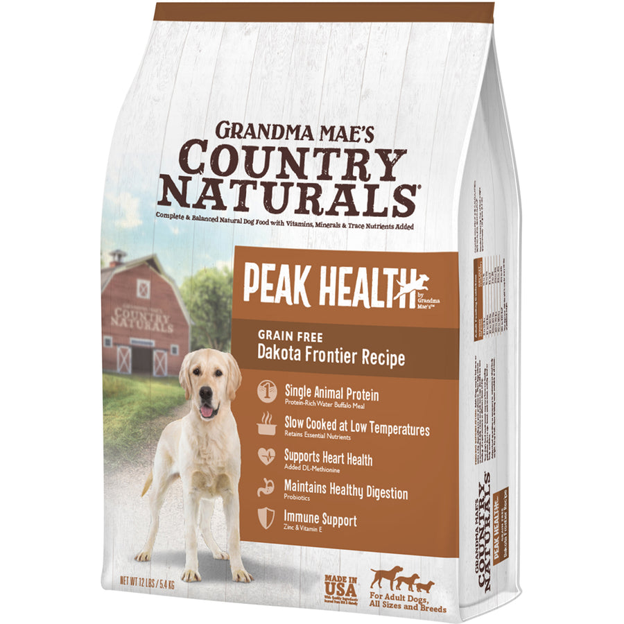 Peak Health Grain Free Dog Food, Buffalo, 12 lb - Dry