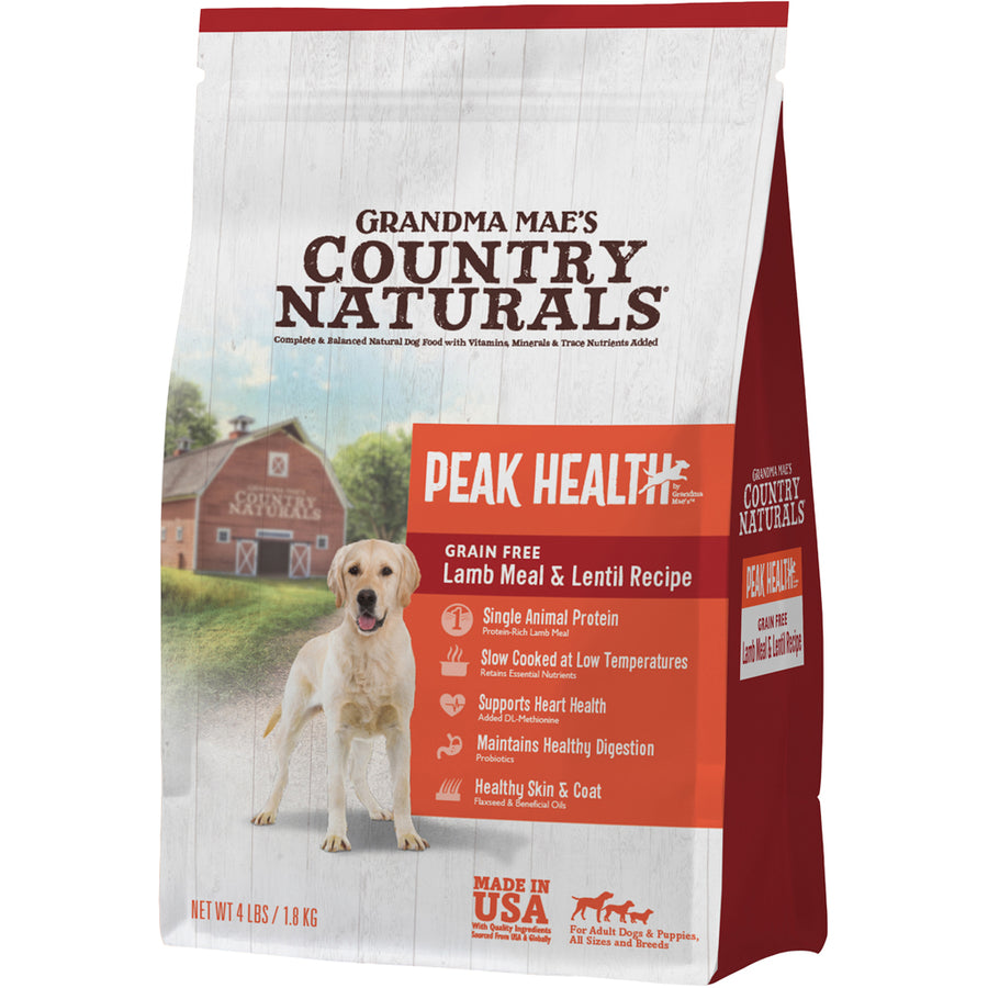 Peak Health Grain Free Dog Food, Lamb/Lentil, 4 lb - Dry