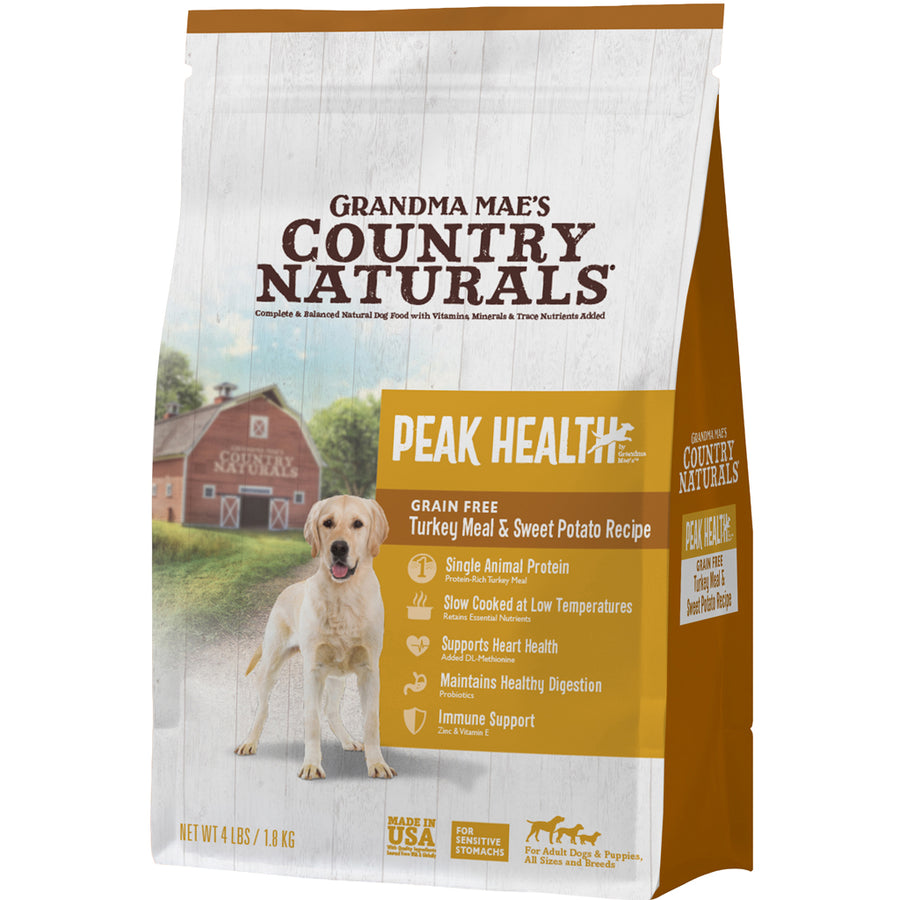 Peak Health Grain Free Dog Food, Turkey/Sweet Potato, 4 lb - Dry
