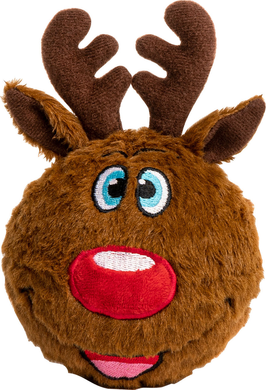 Fabdog Holiday Reindeer Faball, Brown, SM - Christmas