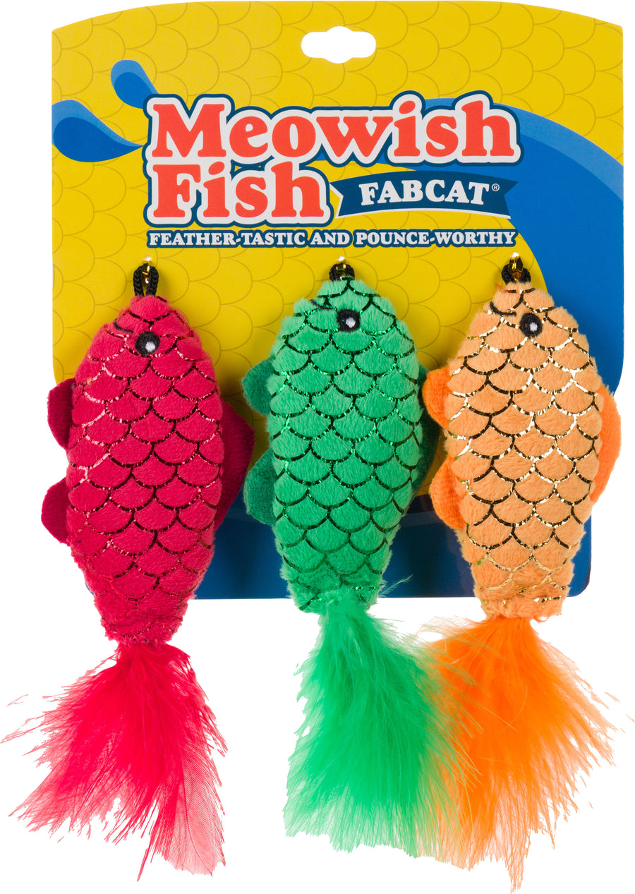 Fabcat Foodies Meowish Fish for Cats, Mutli - Catnip
