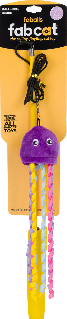 Fabcat Faball Jellyfish Teaser for Cats, Purple - Interactive