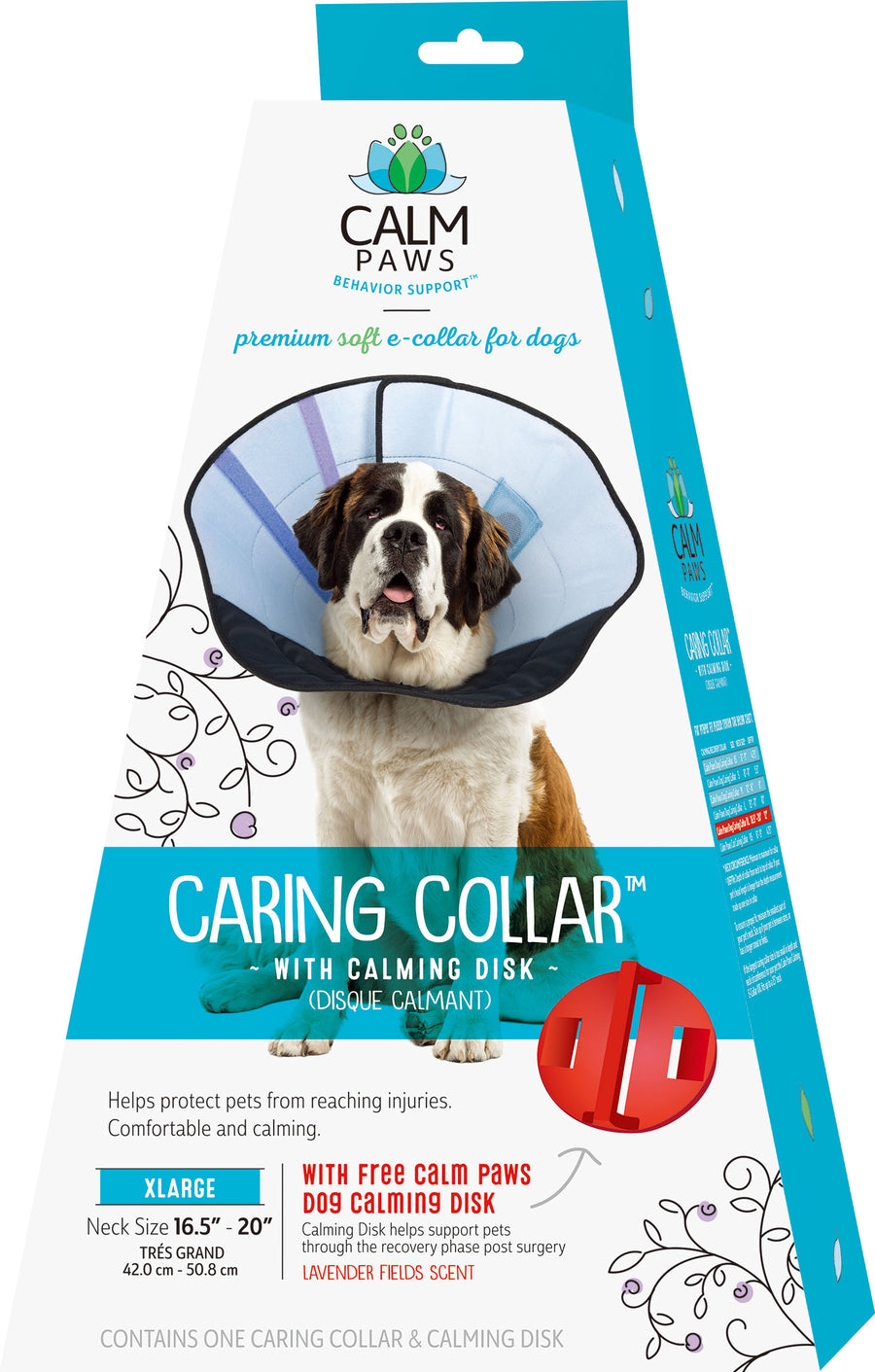Calm Paws Caring Collar W/Calming Disk for Dogs, XL - Cones/Collars