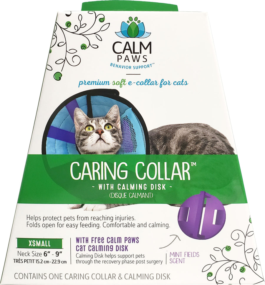 Calm Paws Caring Collar W/Calming Disk for Cats, XS - Anxiety Relief