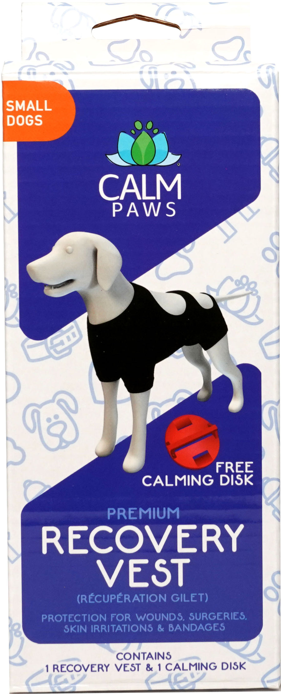 Calm Paws Calming Recovery Vest, SM - Cones/Collars