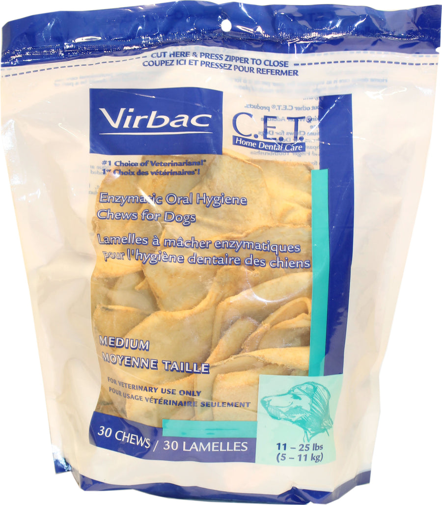 C.e.t. Enzymatic Oral Hygiene Chews for Dogs, Beef/Poultry, sm-30 ct - Dental Care