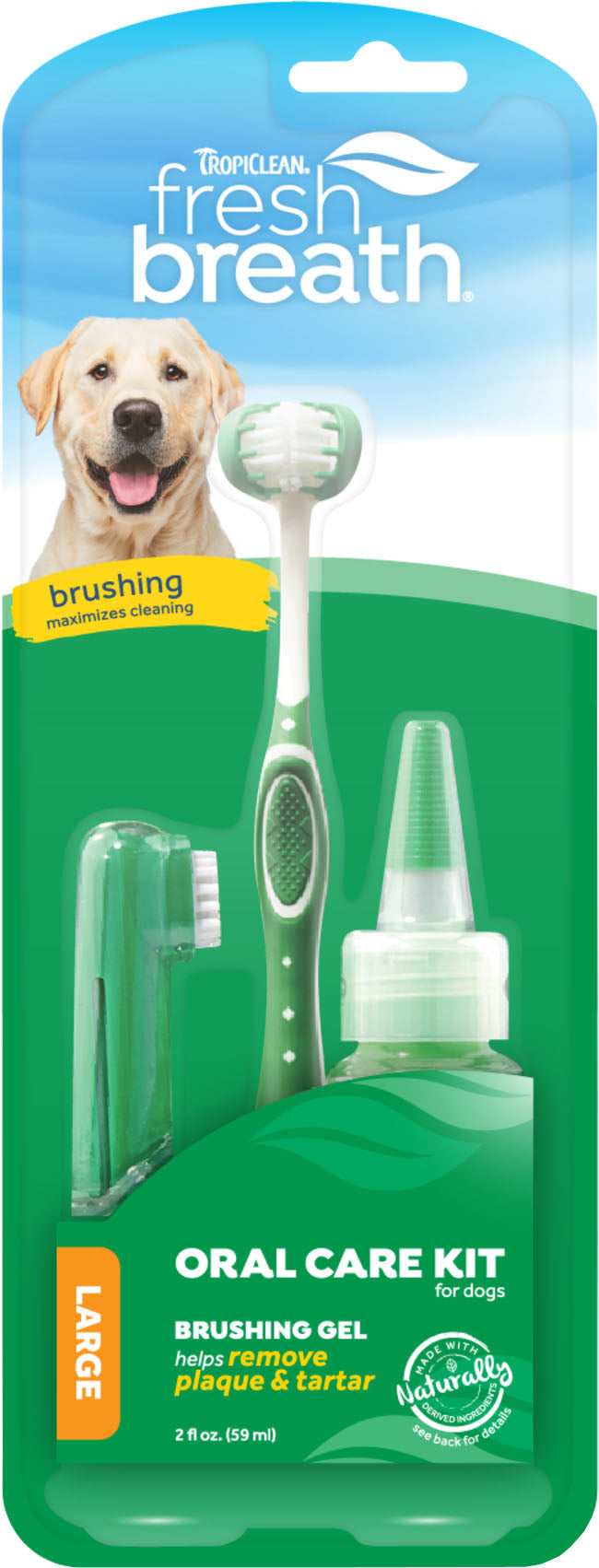 Tropiclean Fresh Breath Oral Care Kit for Dogs, 2 oz-3 pc - Dental Care