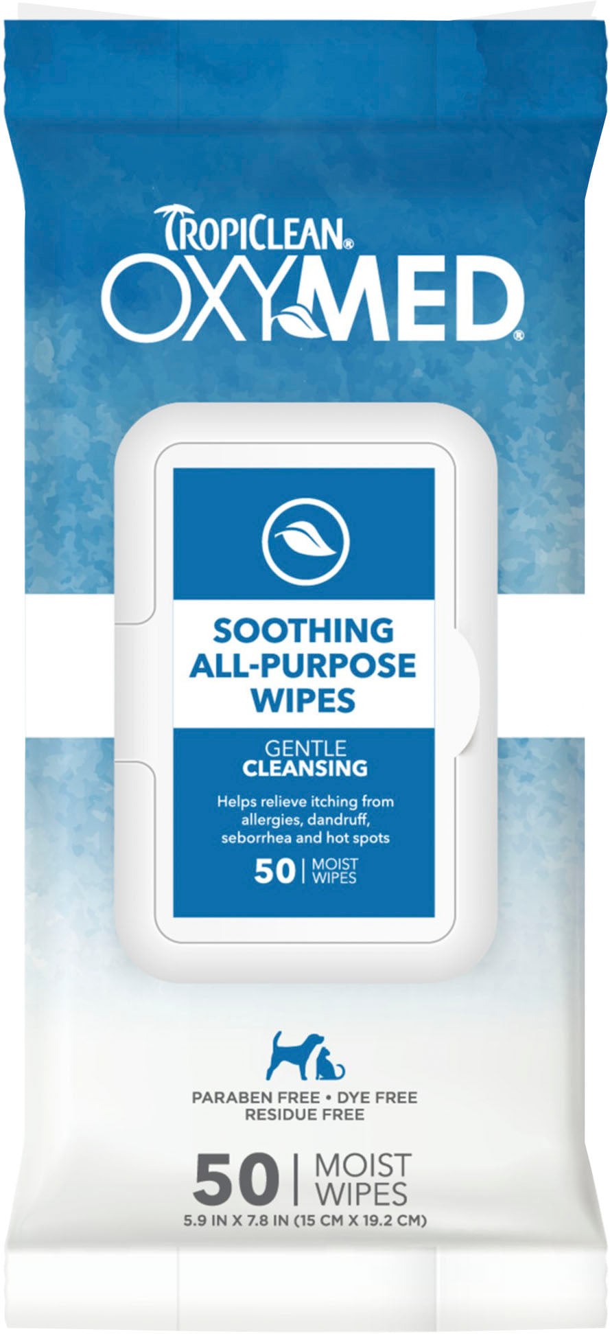 Tropiclean Oxymed Soothing All-Purpose Wipes, 50 ct - Shampoos & Wipes