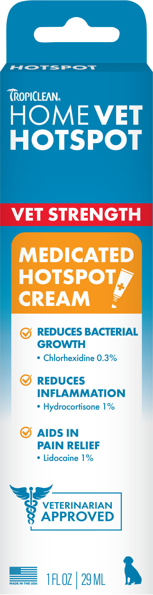 Tropiclean Homevet Hot Spot Cream, 1 oz - Skin Relief